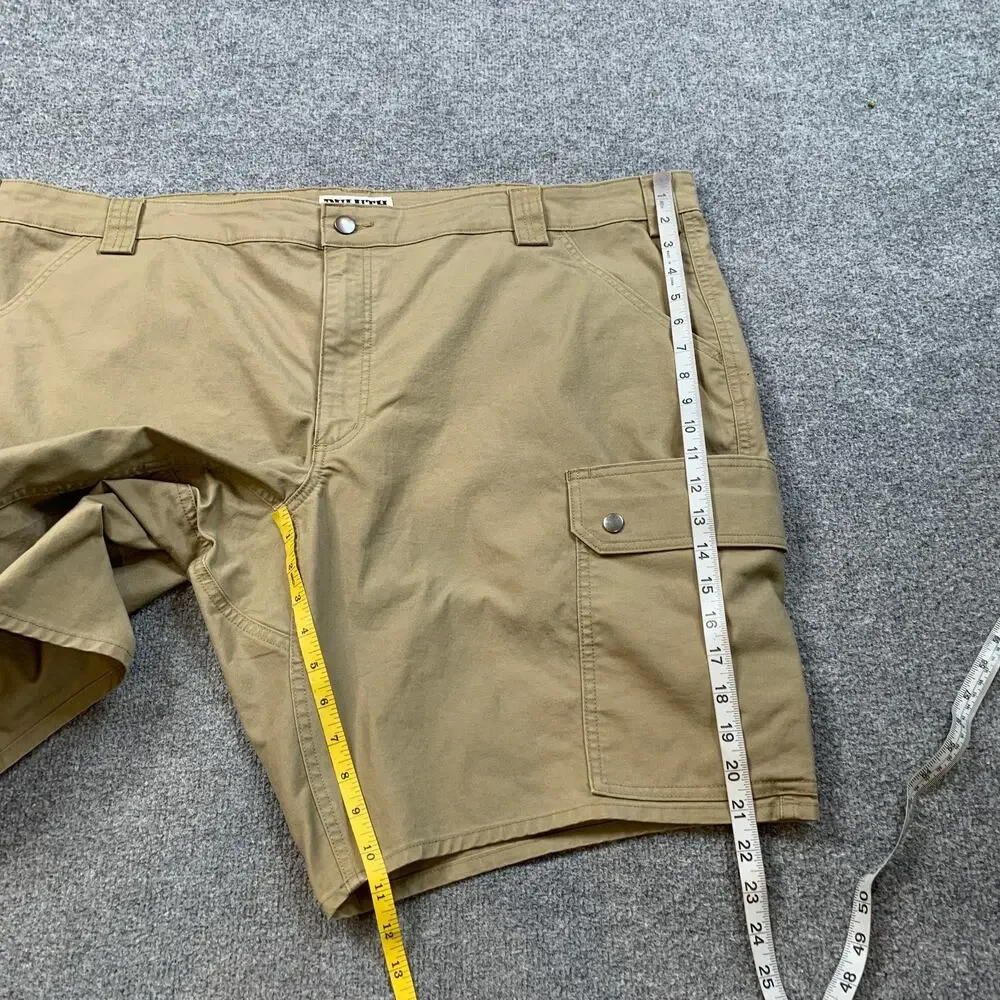 Duluth Trading Shorts Mens 46 Biscuit 40Grit Flap Pocket Cargo Cotton Blend